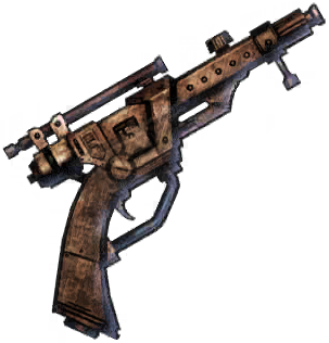 廃材の銃のアートワーク